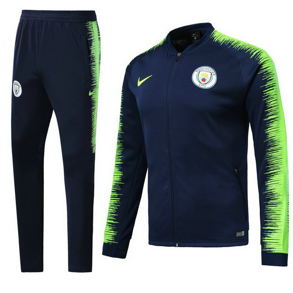 Survetement Football Manchester City 2018-19 Bleu Vert